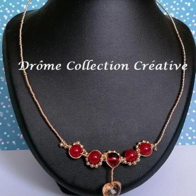 Collier rouge coeur