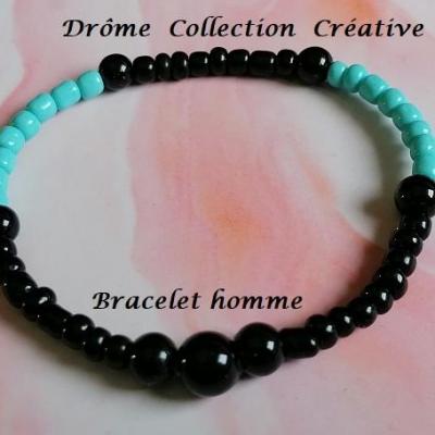 bracelet bleu noir